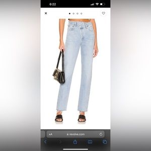 Agolde criss-cross straight jeans size 24